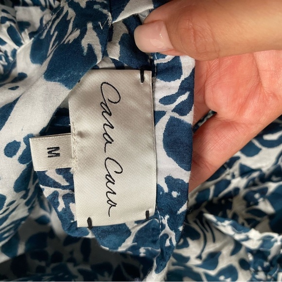 Cara Cara Blue and White Floral Harbour Island Midi Length Dress - Picture 6 of 6